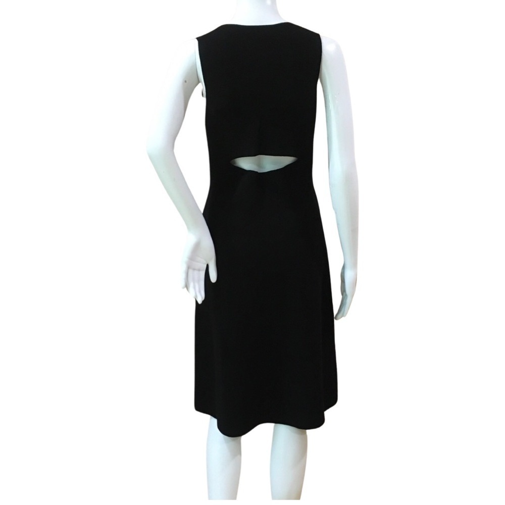 Ann Taylor Knit Tank Dress cutout back in black size s Womens new - Picture 3 of 6